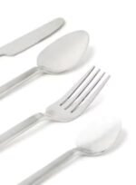 ⁦16 Pc Set طقم أدوات مائدة سيلفروير مصنوعة من الستانلس ستيل مكون من 16 قطعة - سكاكين وشوك وملاعق مائدة كبيرة وملاعق صغيرة - لون فضي أنتيلا فضي أنتيلا⁩ - الصورة ⁦3⁩