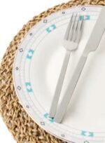 ⁦16 Pc Set طقم أدوات مائدة سيلفروير مصنوعة من الستانلس ستيل مكون من 16 قطعة - سكاكين وشوك وملاعق مائدة كبيرة وملاعق صغيرة - لون فضي أنتيلا فضي أنتيلا⁩ - الصورة ⁦5⁩