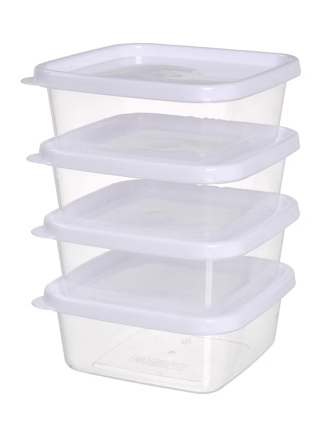 103287123PR43-1 طقم حاويات لتخزين الطعام مع غطاء أبيض 4 x 600 ml - الصورة 1