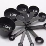 أكواب قياس بلاستيكية مكونة من 10 قطع أسود 200 جرام أسود 200جرام