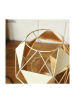 ⁦شمعدان حامل شموع تصميم هندسي لون ابيض حجم كبير⁩ - الصورة ⁦2⁩