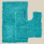 دواسة حمام شاجي مضادة للانزلاق، مقاس 50X80 سم، لون فيروزي فيروزي