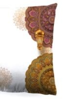 ⁦وسادة ديكور مصنوعة من القطن 100٪ بحشوة من المايكروفايبر بمقاس 45×45 سم لديكور غرفتي النوم والمعيشة، لون زكاة زكاة Standard Size⁩ - الصورة ⁦2⁩