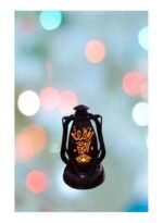 ⁦فانوس رمضان اسود بإضائة ليد محفور عليه كلمة رمضان كريم⁩ - الصورة ⁦3⁩