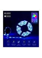 ⁦شريط إضاءة LED ذكي RGB DC12V 5050 RGB LED شرائط الإضاءة الخلفية الخفيفة التحكم عن طريق التطبيق مقاوم للماء 12 فولت⁩ - الصورة ⁦3⁩