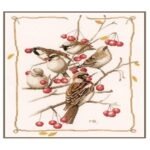 عصافير لانارت وشجيرة الكشمش (نسيج متساوي)، NA، 31 × 40 سم