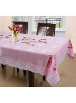 ⁦غطاء طاولة لمائدة الطعام 6 مقاعد من القطن بنقشة الزهور من كوبر اندستريز، زهري (CTKTC03518)⁩ - الصورة ⁦3⁩
