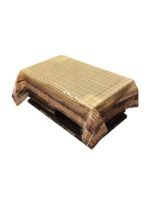 ⁦غطاء طاولة مركزي من Kuber Industries بتصميم مربعات  PVC مقاعد4|مقاوم للماء/الزيت|مقاس 150 × 100 × 1 سم (بني) -⁩ - الصورة ⁦2⁩