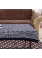 ⁦غطاء قطني لطاولة مركزية تتسع لاربعة كراسي بتصميم مربعات من كوبر اندستريز، 60 × 40 (لون اسود) - CTKTC40114⁩ - الصورة ⁦2⁩
