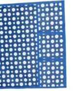 ⁦مفارش ثلاجة بتصميم منقط، مكونة من 3 قطع مصنوعة من بلاستيك PVC ومع غطاء علوي للثلاجة، لون ازرق، مقاس 94×54×1 سم، من كوبير اندستريز⁩ - الصورة ⁦4⁩