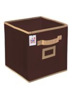صندوق تخزين صغير الحجم مصنوع من القماش غير المنسوج قابل للطي لتخزين الالعاب، الكتب، الاحذية من فان هومز، (لون بني)