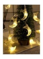 ⁦سلسلة ضوء لرمضان بلمبة على شكل القمر - 20 قطعة⁩ - الصورة ⁦2⁩