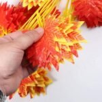 ⁦اوراق نبات القيقب الاصطناعي للتعليق على الحائط والديكور الداخلي للمنزل (4 خيوط، 7 قدم)⁩ - الصورة ⁦2⁩