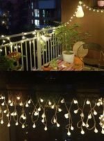 حبل أضواء للزينة مكون من 100 مصباح LED ذهبي