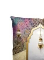 ⁦وسادة ديكور مصنوعة من القطن 100٪ بحشوة من المايكروفايبر بمقاس 45×45 سم لديكور غرفتي النوم والمعيشة، لون رايدا فيستيف ريدا Standard Size⁩ - الصورة ⁦3⁩