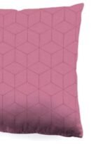 ⁦وسادة ديكور مصنوعة من القطن 100٪ بحشوة من المايكروفايبر بمقاس 45×45 سم لديكور غرفتي النوم والمعيشة، لون أرجواني أشكال هندسية بلون أرجواني Standard Size⁩ - الصورة ⁦2⁩