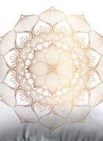 ⁦وسادة ديكور مصنوعة من القطن 100٪ بحشوة من المايكروفايبر بمقاس 45×45 سم لديكور غرفتي النوم والمعيشة، لون ميداليون فيستف ميداليون Standard Size⁩ - الصورة ⁦4⁩
