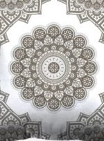 ⁦وسادة ديكور مصنوعة من القطن 100٪ بحشوة من المايكروفايبر بمقاس 45×45 سم لديكور غرفتي النوم والمعيشة، لون مزين بنمط فيستيف باترن Standard Size⁩ - الصورة ⁦4⁩